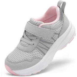 LeIsfIt Toddler Sneakers Girls Boys Tennis Shoes Kids Breathable Running Shoes Lightweight Athletic Sneakers for Toddler Little Kid(Grey)