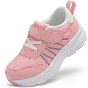 LeIsfIt Toddler Sneakers Girls Boys Tennis Shoes Kids Breathable Running Shoes Lightweight Athletic Sneakers for Toddler Little Kid(Pink)