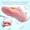 LeIsfIt Kids Water Shoes Boys Girls Swim Beach Shoes Toddler Barefoot Summer Shoe Quick-Dry Lightweight Aqua Socks for Pool Sand(A-pink)