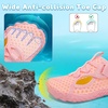 LeIsfIt Kids Water Shoes Boys Girls Swim Beach Shoes Toddler Barefoot Summer Shoe Quick-Dry Lightweight Aqua Socks for Pool Sand(A-pink)