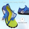 LeIsfIt Kids Water Shoes Boys Girls Swim Beach Shoes Toddler Barefoot Summer Shoe Quick-Dry Lightweight Aqua Socks for Pool Sand(Blueyellow)