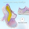 LeIsfIt Kids Water Shoes Boys Girls Swim Beach Shoes Toddler Barefoot Summer Shoe Quick-Dry Lightweight Aqua Socks for Pool Sand(B-purple)