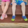 LeIsfIt Kids Water Shoes Boys Girls Swim Beach Shoes Toddler Barefoot Summer Shoe Quick-Dry Lightweight Aqua Socks for Pool Sand(B-tiedye)