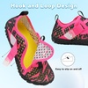LeIsfIt Kids Water Shoes Boys Girls Swim Beach Shoes Toddler Barefoot Summer Shoe Quick-Dry Lightweight Aqua Socks for Pool Sand(Rosy Pink)