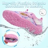 LeIsfIt Kids Water Shoes Boys Girls Swim Beach Shoes Toddler Barefoot Summer Shoe Quick-Dry Lightweight Aqua Socks for Pool Sand(Tiedye Purple)