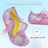 LeIsfIt Kids Water Shoes Boys Girls Swim Beach Shoes Toddler Barefoot Summer Shoe Quick-Dry Lightweight Aqua Socks for Pool Sand(Tiedye Purple)