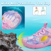 LeIsfIt Kids Water Shoes Boys Girls Swim Beach Shoes Toddler Barefoot Summer Shoe Quick-Dry Lightweight Aqua Socks for Pool Sand(Tiedye Purple)