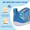 LeIsfIt Toddler Water Shoes Boys Girls Barefoot Aqua Socks Kids Breathable Quick-Dry Swim Shoes for Beach Pool Surf(Cyanfish)