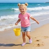 LeIsfIt Toddler Water Shoes Boys Girls Barefoot Aqua Socks Kids Breathable Quick-Dry Swim Shoes for Beach Pool Surf(Pinkpurple)