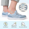 LeIsfIt Women’s Barefoot Slip-On Shoes Wide Toe Box Zero Drop Casual Sneakers Non-Slip Breathable Walking Shoes for Tennis Travel & Everyday(Blue)