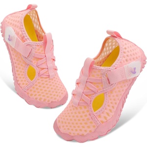 LeIsfIt Kids Water Shoes Boys Girls Swim Beach Shoes Toddler Barefoot Summer Shoe Quick-Dry Lightweight Aqua Socks for Pool Sand(A-pink)
