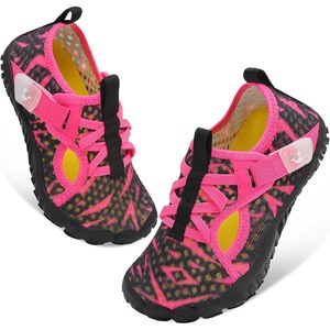 LeIsfIt Kids Water Shoes Boys Girls Swim Beach Shoes Toddler Barefoot Summer Shoe Quick-Dry Lightweight Aqua Socks for Pool Sand(Rosy Pink)