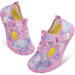 LeIsfIt Kids Water Shoes Boys Girls Swim Beach Shoes Toddler Barefoot Summer Shoe Quick-Dry Lightweight Aqua Socks for Pool Sand(Tiedye Purple)