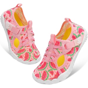 LeIsfIt Kids Water Shoes Boys Girls Swim Beach Shoes Toddler Barefoot Summer Shoe Quick-Dry Lightweight Aqua Socks for Pool Sand(Watermelon)
