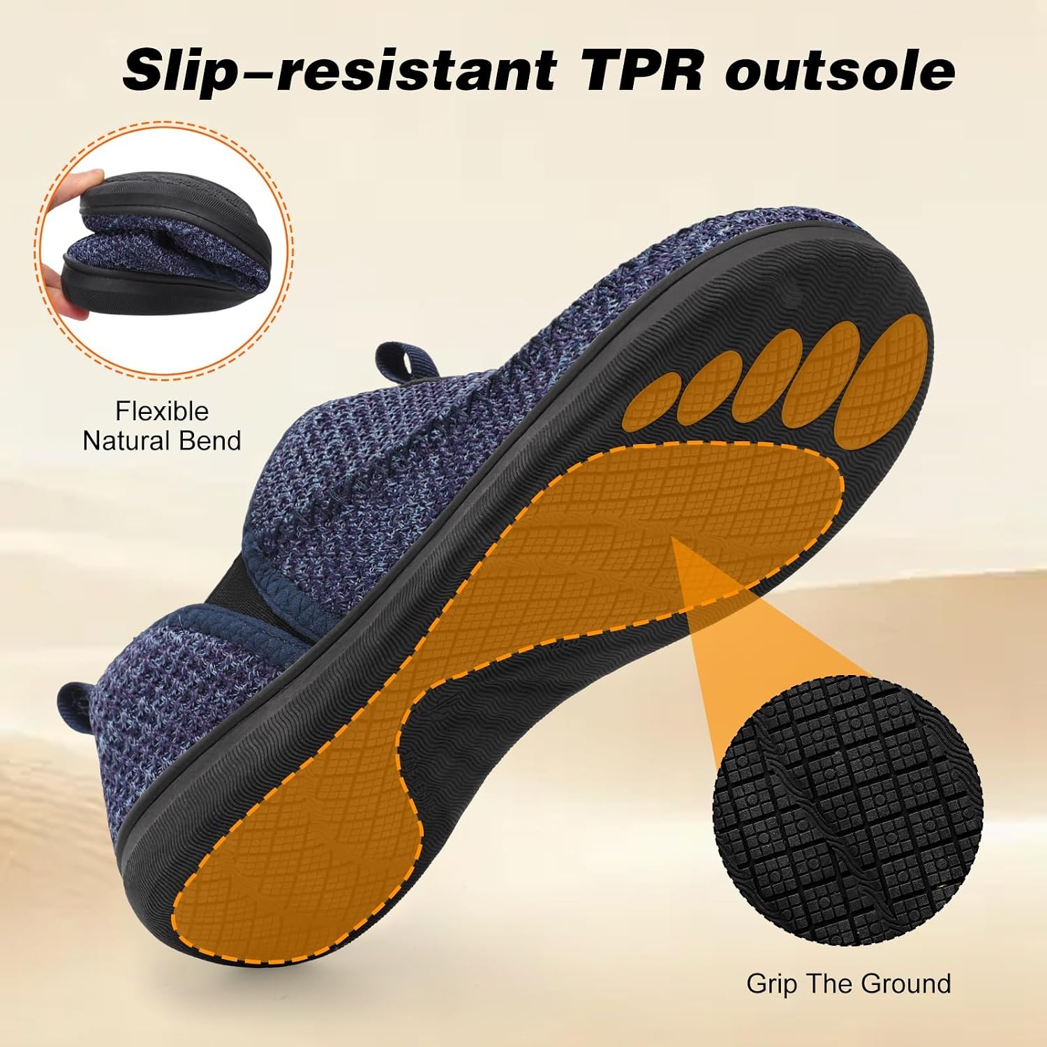 image:imageLeIsfIt Mens Barefoot SlipOn Shoes Wide Toe Box Breathable Walking Shoes NonSlip Zero Drop Footwear for Everyday Work Travel amp Outdoor ActivitiesNavy