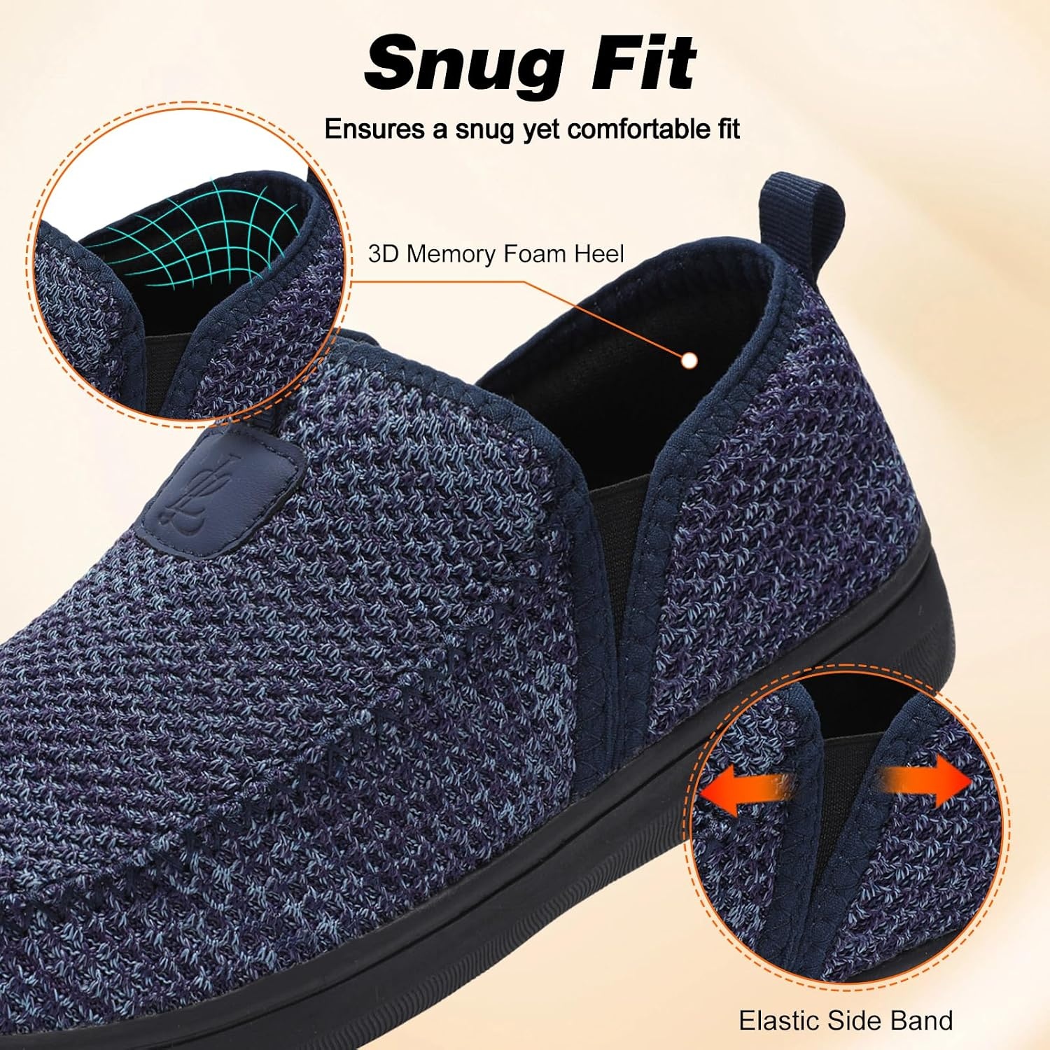 image:imageLeIsfIt Mens Barefoot SlipOn Shoes Wide Toe Box Breathable Walking Shoes NonSlip Zero Drop Footwear for Everyday Work Travel amp Outdoor ActivitiesNavy