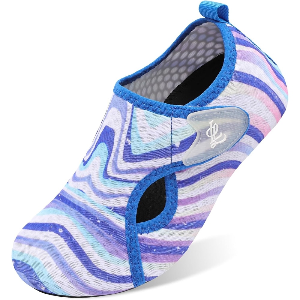 image:imageLeIsfIt Water Shoes for Women Men Swim Beach Barefoot Shoes Quick Dry Aqua Socks for Pool Diving Boating River Yoga Lake SurfBlue Stripes