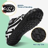 LeIsfIt Kids Girls Boys Shoes Wide Barefoot Shoes Kids Anti-Slip Sneakers Lightweight Hiking Sneakers for Toddler Little Big Kid(Blackstripe)