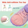 LeIsfIt Kids Girls Boys Shoes Wide Barefoot Shoes Kids Anti-Slip Sneakers Lightweight Hiking Sneakers for Toddler Little Big Kid(Pinkpurple)
