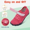 LeIsfIt Kids Girls Boys Shoes Wide Barefoot Shoes Kids Anti-Slip Sneakers Lightweight Hiking Sneakers for Toddler Little Big Kid(Rosepink)