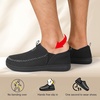 LeIsfIt Men’s Barefoot Slip-On Shoes Wide Toe Box Breathable Walking Shoes Non-Slip Zero Drop Footwear for Everyday Work Travel & Outdoor Activities(Black)