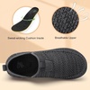 LeIsfIt Men’s Barefoot Slip-On Shoes Wide Toe Box Breathable Walking Shoes Non-Slip Zero Drop Footwear for Everyday Work Travel & Outdoor Activities(Grey)