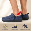 LeIsfIt Men’s Barefoot Slip-On Shoes Wide Toe Box Breathable Walking Shoes Non-Slip Zero Drop Footwear for Everyday Work Travel & Outdoor Activities(Navy)