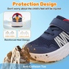 LeIsfIt Toddler Shoes Boys Girls Lightweight Athletic Sneakers Kids Non-Slip Cushioned Sneakers for Daily Play & Running(Navy)