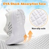 LeIsfIt Toddler Shoes Boys Girls Lightweight Athletic Sneakers Kids Non-Slip Cushioned Sneakers for Daily Play & Running(White)