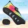 LeIsfIt Water Shoes for Women Men Swim Beach Barefoot Shoes Quick Dry Aqua Socks for Pool Diving Boating River Yoga Lake Surf(Colorful Pattern)