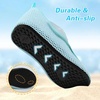 LeIsfIt Water Shoes for Women Men Swim Beach Barefoot Shoes Quick Dry Aqua Socks for Pool Diving Boating River Yoga Lake Surf(Green/Knit)