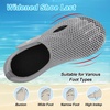 LeIsfIt Water Shoes for Women Men Swim Beach Barefoot Shoes Quick Dry Aqua Socks for Pool Diving Boating River Yoga Lake Surf(Grey/Knit)
