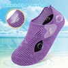 LeIsfIt Water Shoes for Women Men Swim Beach Barefoot Shoes Quick Dry Aqua Socks for Pool Diving Boating River Yoga Lake Surf(Purple/Knit)