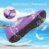 LeIsfIt Water Shoes for Women Men Swim Beach Barefoot Shoes Quick Dry Aqua Socks for Pool Diving Boating River Yoga Lake Surf(Purple/Knit)