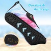 LeIsfIt Water Shoes for Women Men Swim Beach Barefoot Shoes Quick Dry Aqua Socks for Pool Diving Boating River Yoga Lake Surf(Rose Blue)