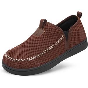 LeIsfIt Men’s Barefoot Slip-On Shoes Wide Toe Box Breathable Walking Shoes Non-Slip Zero Drop Footwear for Everyday Work Travel & Outdoor Activities(Chocolate)