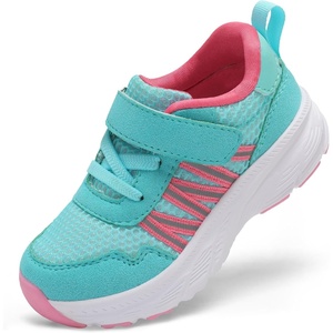 LeIsfIt Toddler Shoes Boys Girls Lightweight Athletic Sneakers Kids Non-Slip Cushioned Sneakers for Daily Play & Running(Cyan)