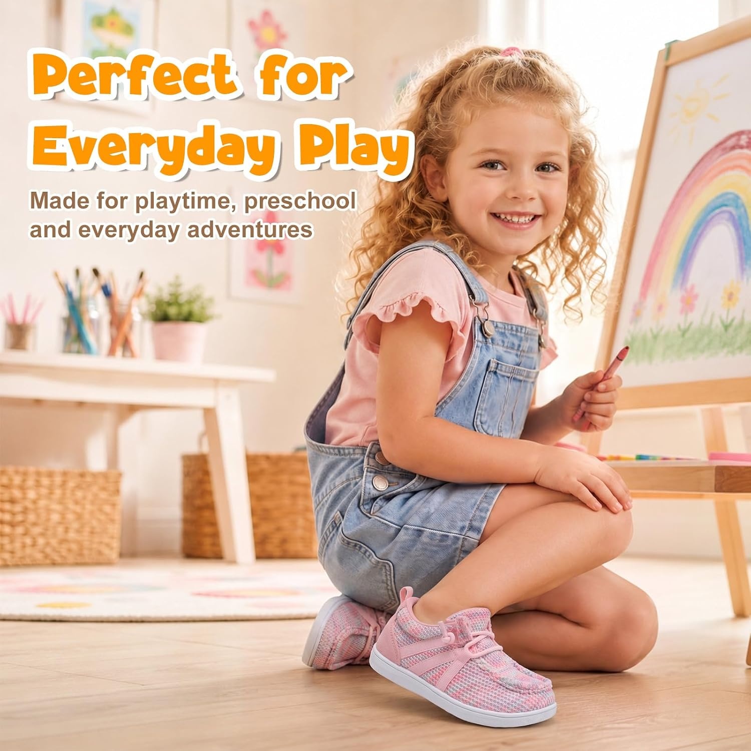 image:imageLeIsfIt Barefoot Toddler Shoes Wide Toe Box SlipOn Casual Shoes for Boys amp Girls Breathable Flexible Loafers for Indoor amp OutdoorPink