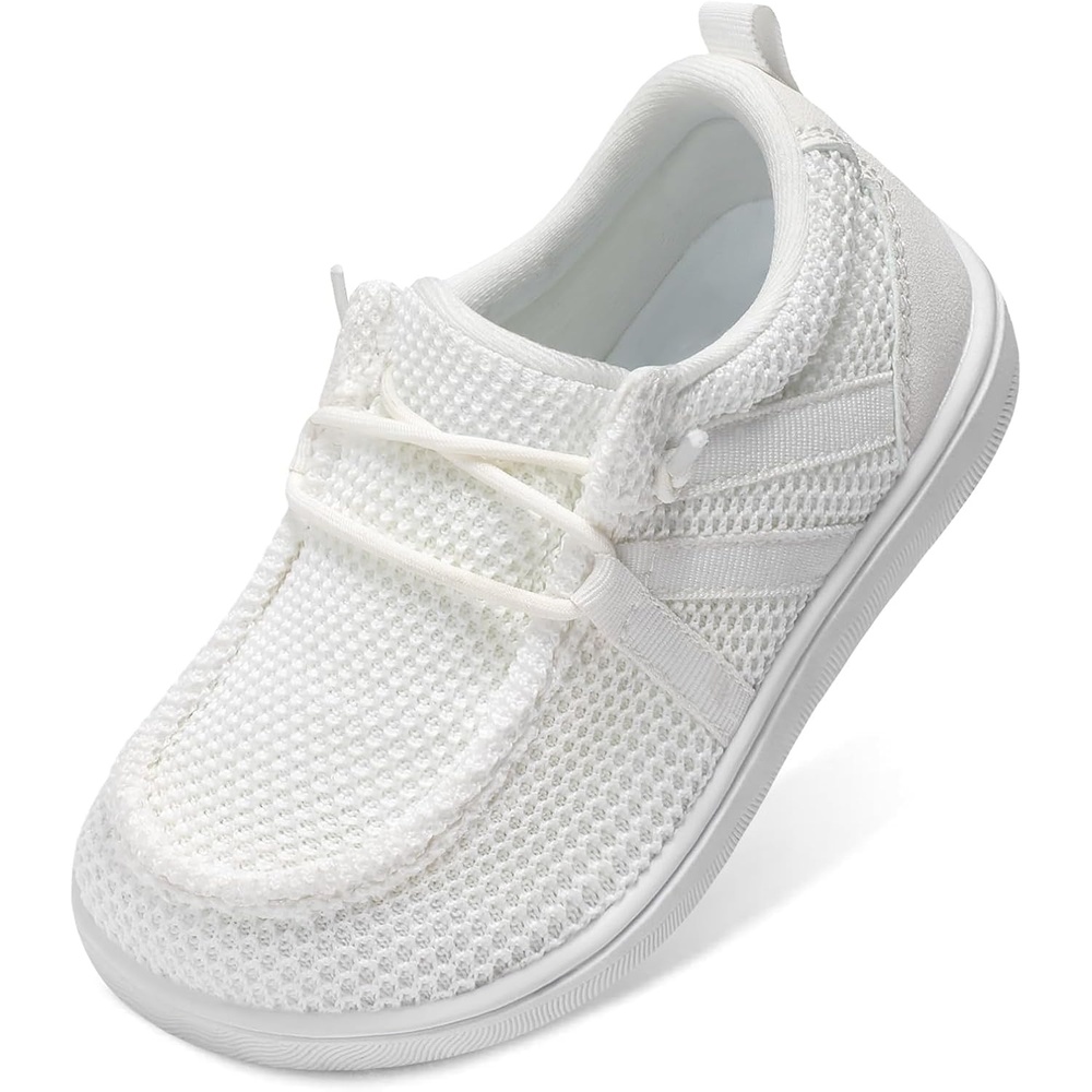 image:imageLeIsfIt Barefoot Toddler Shoes Wide Toe Box SlipOn Casual Shoes for Boys amp Girls Breathable Flexible Loafers for Indoor amp OutdoorWhite