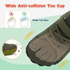 LeIsfIt Kids Barefoot Shoes Boys Girls Wide Toe Box Zero Drop Sneakers | Breathable Knit Upper, Hook and Loop Closure, Anti-Slip Outsole, Reinforced Toe, Minimalist, Hiking, Climbing, Outdoor(Army Green)