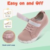 LeIsfIt Kids Barefoot Shoes Boys Girls Wide Toe Box Zero Drop Sneakers | Breathable Knit Upper, Hook and Loop Closure, Anti-Slip Outsole, Reinforced Toe, Minimalist, Hiking, Climbing, Outdoor(Pink)