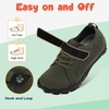 LeIsfIt Kids Barefoot Shoes Boys Girls Wide Toe Box Zero Drop Sneakers | Breathable Knit Upper, Hook and Loop Closure, Anti-Slip Outsole, Reinforced Toe, Minimalist, Hiking, Climbing, Outdoor(Army Green)