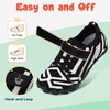 LeIsfIt Kids Barefoot Shoes Boys Girls Wide Toe Box Zero Drop Sneakers | Breathable Knit Upper, Hook and Loop Closure, Anti-Slip Outsole, Reinforced Toe, Minimalist, Hiking, Climbing, Outdoor(Blackstripe)