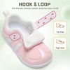 LeIsfIt Toddler Sneakers Boys Girls Wide Toe Box Barefoot Shoes | Zero Drop Sole, Hook and Loop Closure, Breathable Mesh Upper, Removable Insole, Non-Slip Sole, Walking Tennis Outdoor Play(Pink)