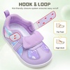 LeIsfIt Toddler Sneakers Boys Girls Wide Toe Box Barefoot Shoes | Zero Drop Sole, Hook and Loop Closure, Breathable Mesh Upper, Removable Insole, Non-Slip Sole, Walking Tennis Outdoor Play(Purple)