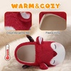 Toddler Slippers Boys Girls Cartoon Plush House Shoes | Cute Animal Design, Plush Warm Lining, Slip On Design, Non Slip Rubber Sole, Wide Toe Box(Deerred)