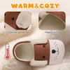 Toddler Slippers Boys Girls Cartoon Plush House Shoes | Cute Animal Design, Plush Warm Lining, Slip On Design, Non Slip Rubber Sole, Wide Toe Box(Dogbrown)