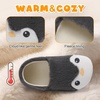 Toddler Slippers Boys Girls Cartoon Plush House Shoes | Cute Animal Design, Plush Warm Lining, Slip On Design, Non Slip Rubber Sole, Wide Toe Box(Penguingrey)