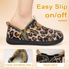 Women’s Slippers Wide Toe Box Memory Foam Slip-On House Shoes | Warm Plush Lining, Non Slip Outsole, Indoor Outdoor Comfort, Machine Washable, Cozy Gift Choice(Leopard)