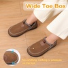 Women’s Slippers Wide Toe Box Memory Foam Slip-On House Shoes | Warm Plush Lining, Non Slip Outsole, Indoor Outdoor Comfort, Machine Washable, Cozy Gift Choice(Brown)